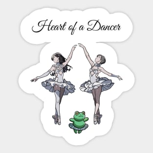 Heart of A Danger - Frog Ballerina Sticker